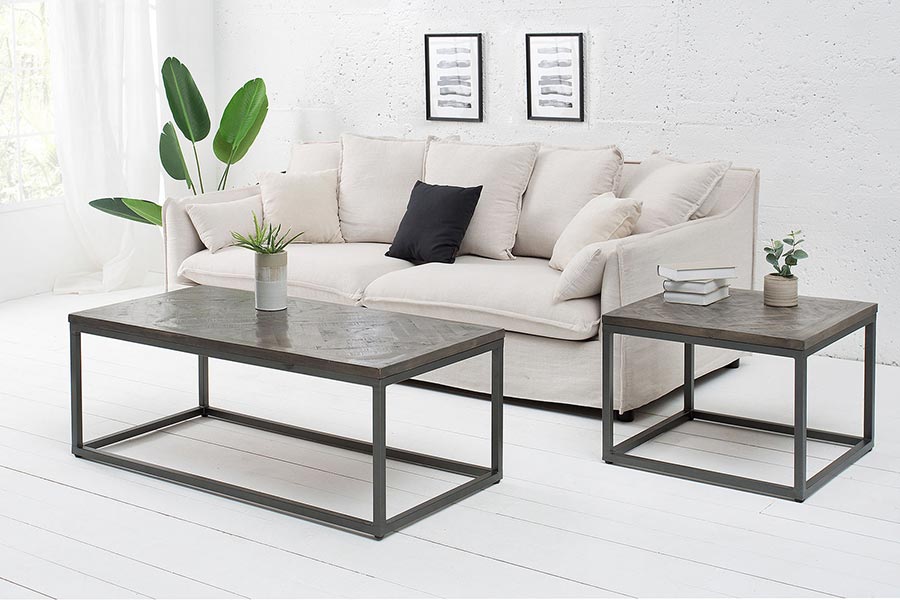 TABLE BASSE METAL ET BOIS
